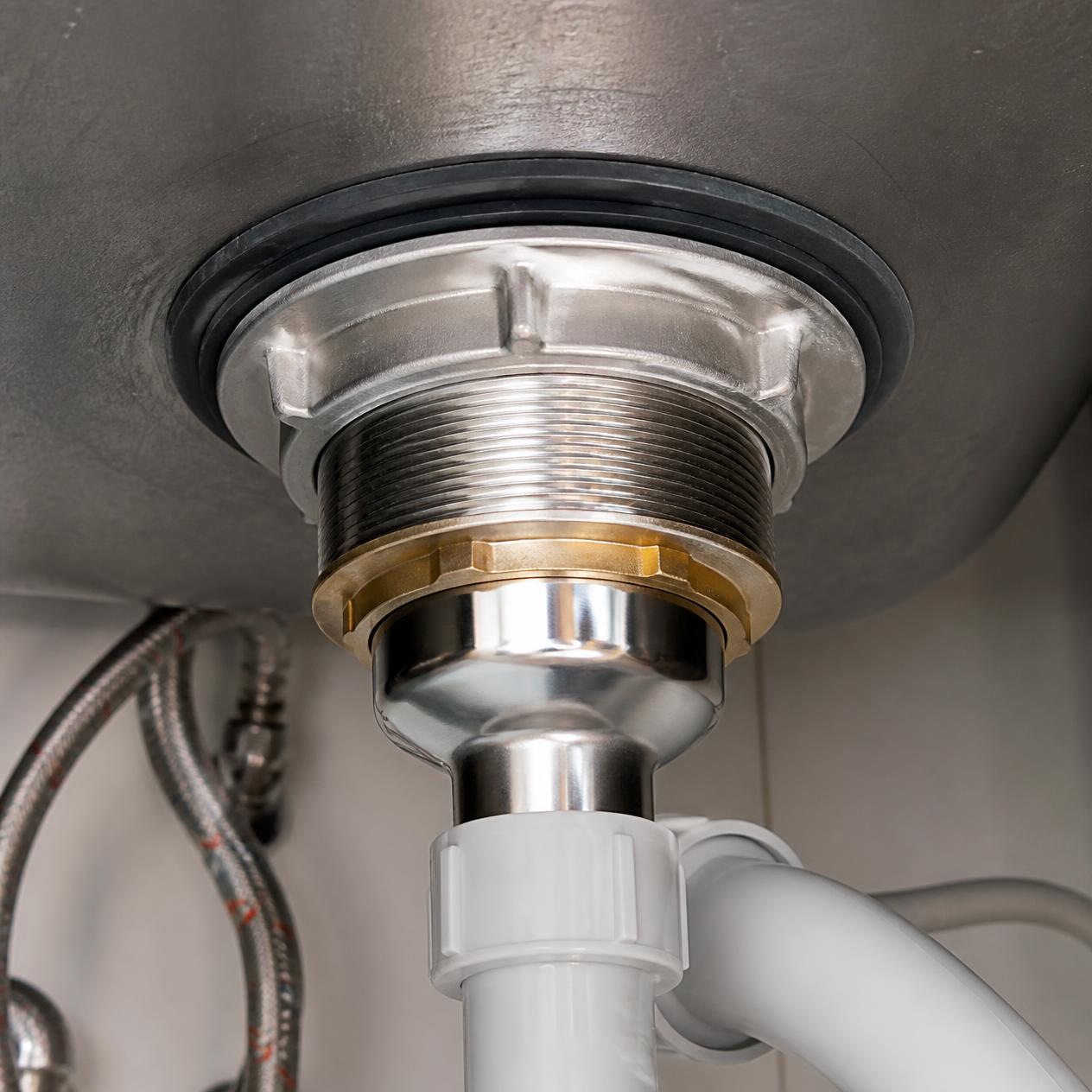 onderzijde van de korfplug en afdichting